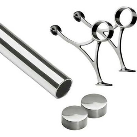 LAVI INDUSTRIES , 2' Foot Rail Kit, 2" Tube, Polished Stainless Steel 40-FR1002/2